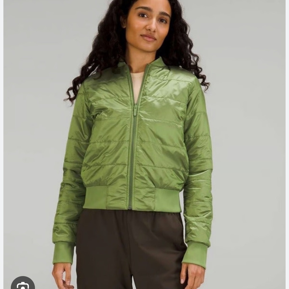 Lululemon Athletica Green Reversible Nonstop Bomber Jacket